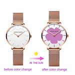 Creative Fashion Trend Color Changing Flower Dial Quartz Watches
