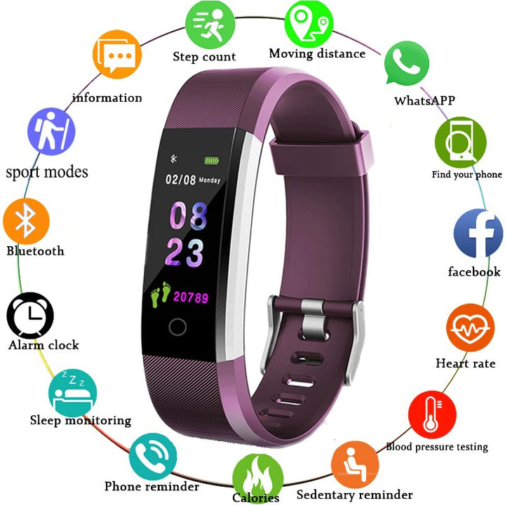 Waterproof Fitness Tracker with Heart Rate Monitor Smart Bracelet