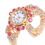 Brilliant Colorful Rhinestone Tassel Bejeweled Bracelets Quartz Watches
