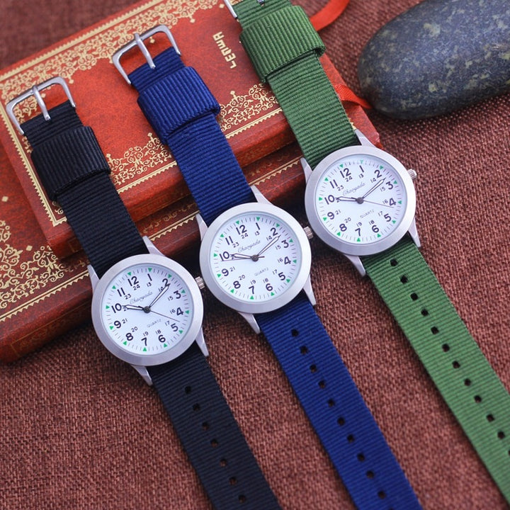 Casual Sporty Luminous Nylon Strap Quartz Watches