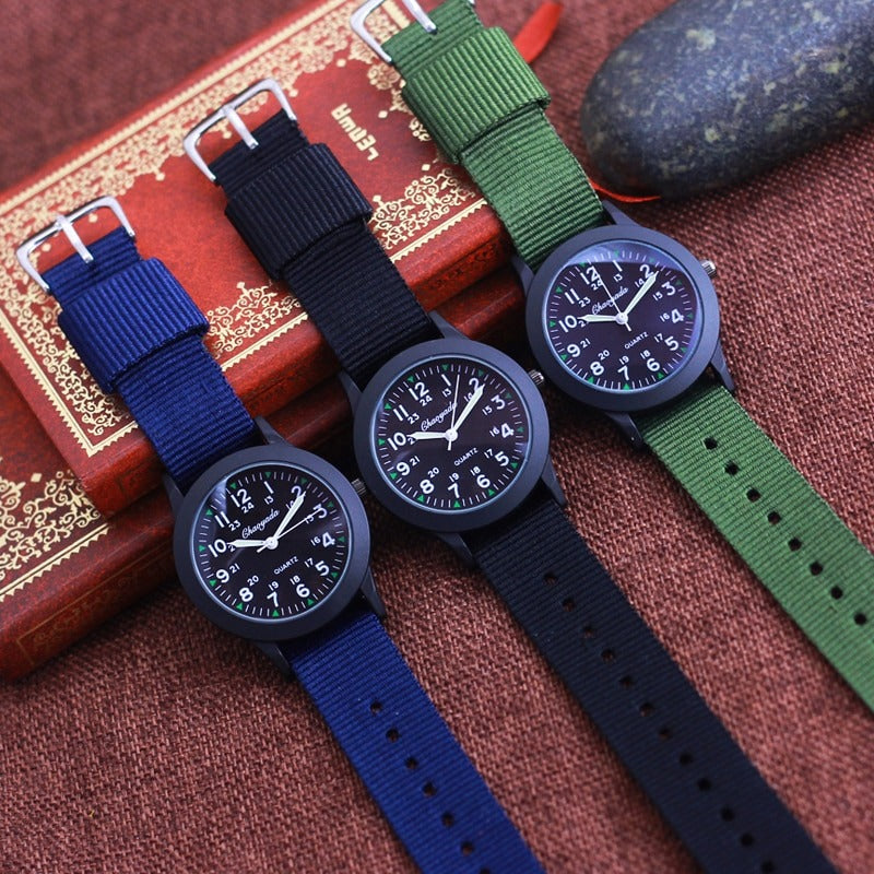 Casual Sporty Luminous Nylon Strap Quartz Watches