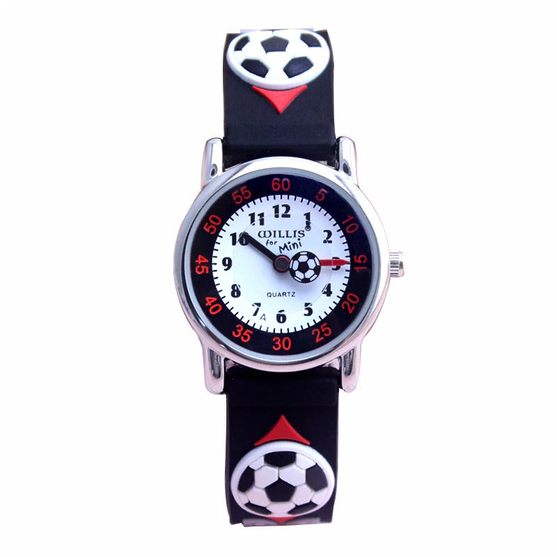 Cute Colorful 3D Football Soccer Theme Watches For Kids