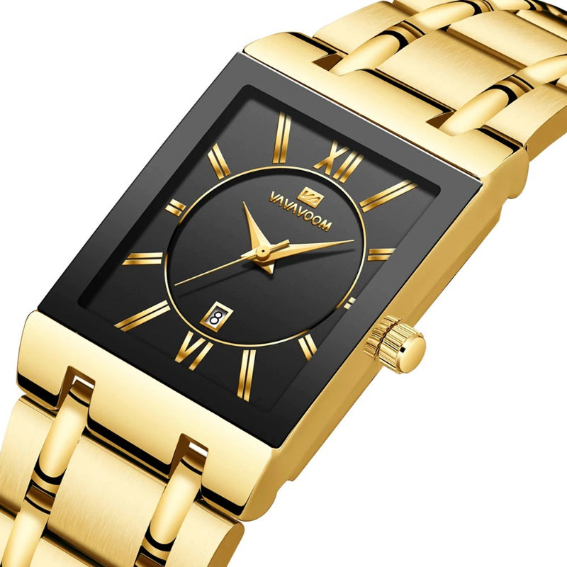 Simple and Versatile Square Case Men's Business Quartz Watches