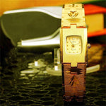 Classy Gold Plated Retro Carved Pattern Quartz Watches