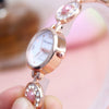 Women's Lustrous Rhinestone and Pearl Bejeweled Bracelet Quartz Watches