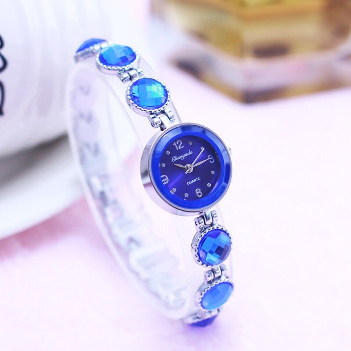 Luxurious Rhinestone Accented Fashion Bracelet Quartz Watches