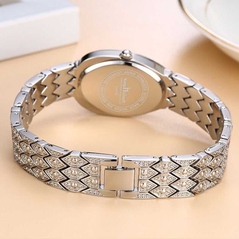 Stunning Rhinestone Studded Dial Women's Quartz Watches