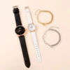 4pcs Minimalist Couple's Watch with Magnetic Bracelets Set