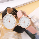4pcs Classic Style Couple's Watch with Magnetic Bracelets Set