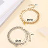 4pcs Classic Style Couple's Watch with Magnetic Bracelets Set