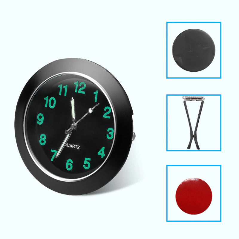 Luminous Mini Portable Stick-On Car Clocks With Shock Resistance