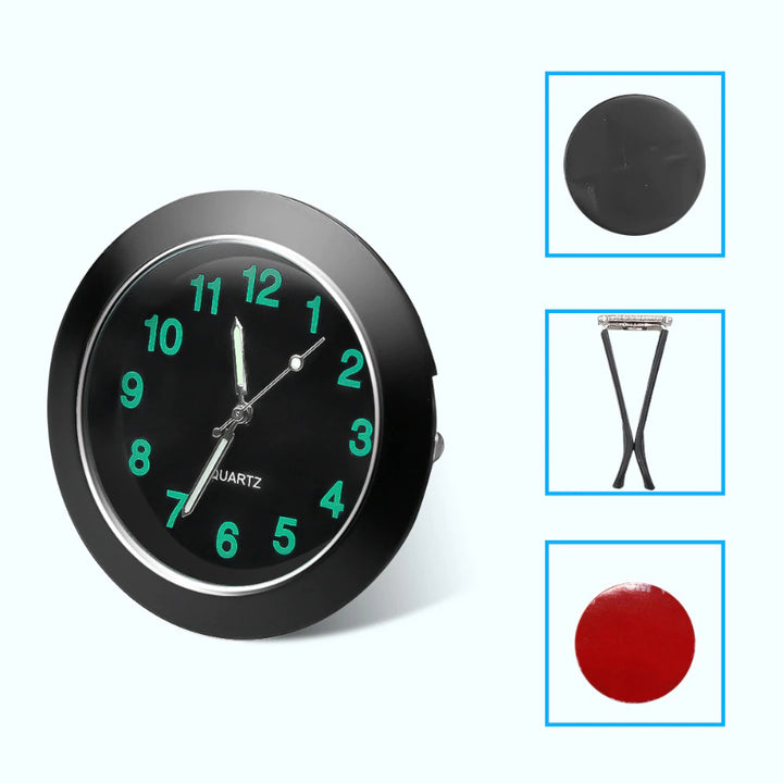 Luminous Mini Portable Stick-On Car Clocks With Shock Resistance