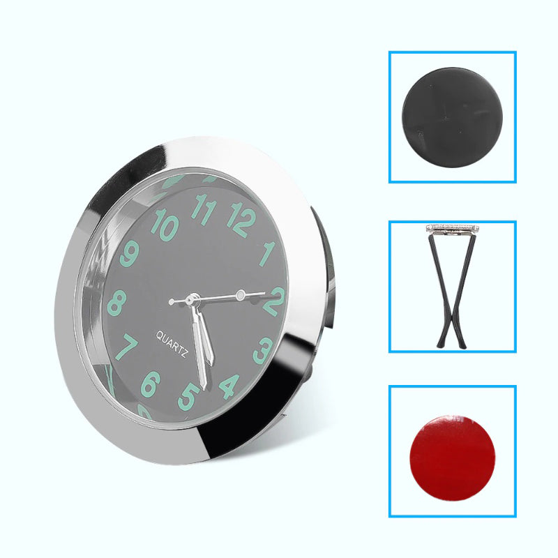 Luminous Mini Portable Stick-On Car Clocks With Shock Resistance