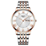 Classic Roman Numerals Business Watch with Butterfly Double Buckle Lock