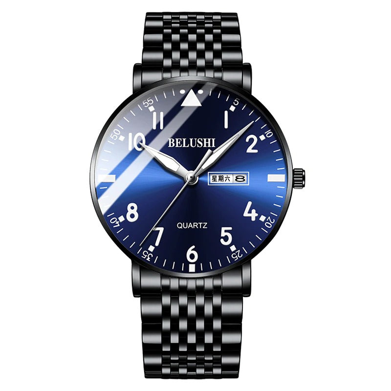 Business and Leisure Luminous Stainless Steel Quartz Watches