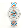 Bright-Colored Flower Fashion Dial with Ultra-Thin Silicone Strap Quartz Watches