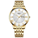 Classic Roman Numerals Business Watch with Butterfly Double Buckle Lock