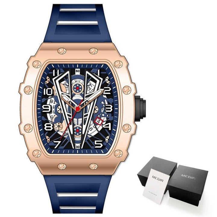 Top-Quality Tonneau Dial Style Fashion Quartz Watch for Men