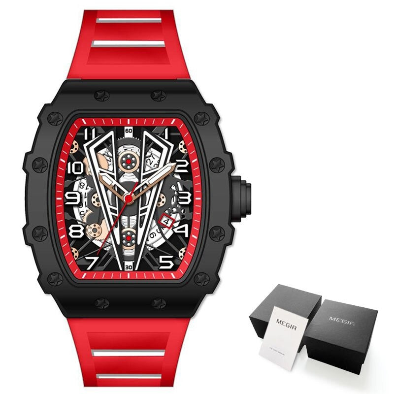 Top-Quality Tonneau Dial Style Fashion Quartz Watch for Men