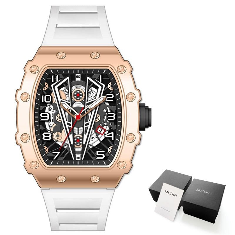 Top-Quality Tonneau Dial Style Fashion Quartz Watch for Men