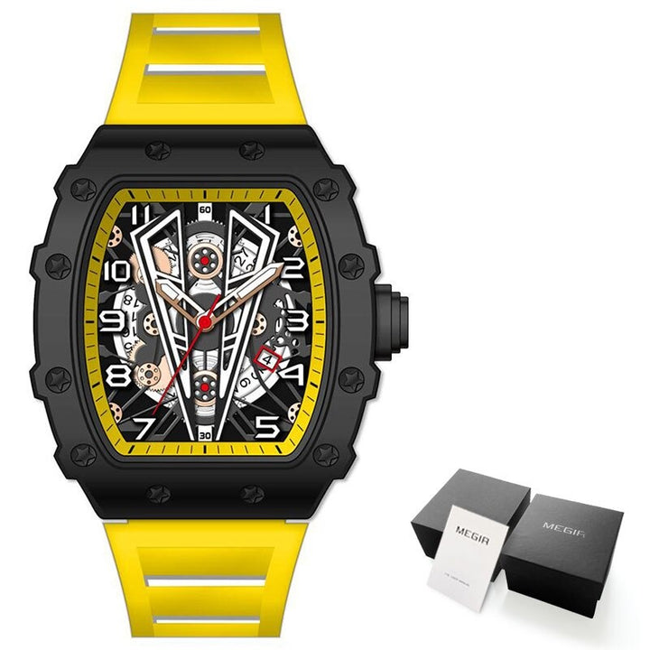 Top-Quality Tonneau Dial Style Fashion Quartz Watch for Men