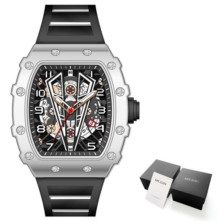 Top-Quality Tonneau Dial Style Fashion Quartz Watch for Men