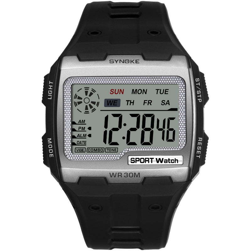 On-trend Digital Large Square Dial Waterproof Sports Watches