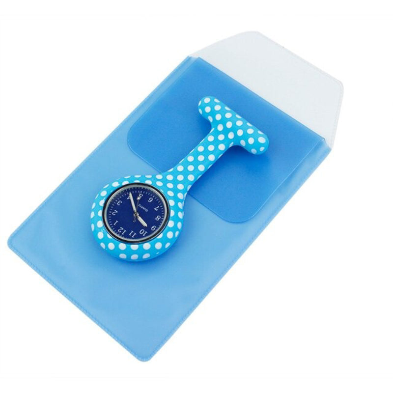 Polka Dot Silicone Pocket Quartz Watches with Pen Holder