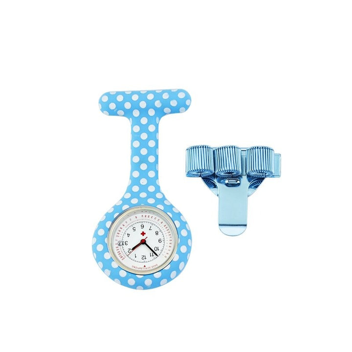 Polka Dot Silicone Pocket Quartz Watches with Pen Holder