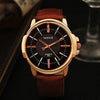 Business and Leisure Fashion Quartz Watches with Tough Vegan Leather Strap