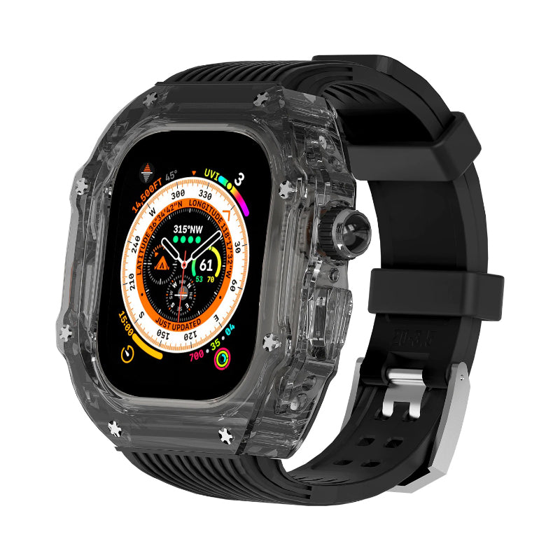 Transparent Case and Durable Replacement Straps for Apple Watches