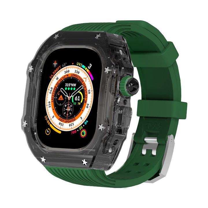 Transparent Case and Durable Replacement Straps for Apple Watches
