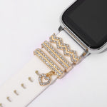 Sparkling Rhinestone Studded Key Heart Infinity Smart Watch Band Charms