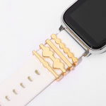 Sparkling Rhinestone Studded Key Heart Infinity Smart Watch Band Charms