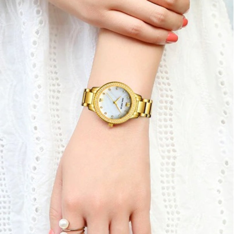 Sophisticated Mix Style Rhinestone Scale Dial Quartz Watches