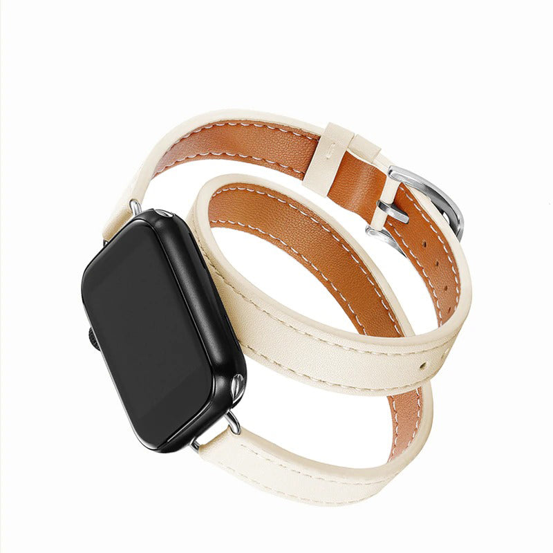 Multi-layer Leather Strap Replacements for Apple Watches