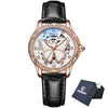 Rhinestone Embellished Hollow Butterfly Dial Automatic Watches