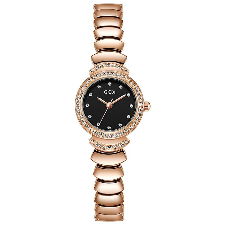 Eye-Catching Colorful Dial with Rhinestone Adorned Waterproof Quartz Watches