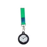 Solid Color Silicone Clip-on Lanyard Quartz Pocket Watches