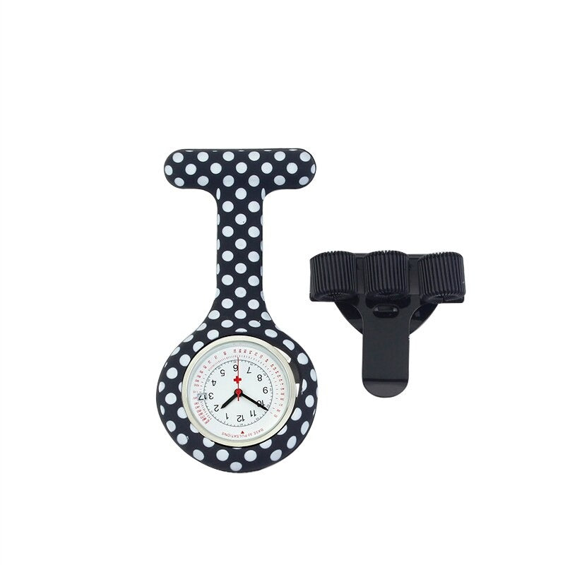 Polka Dot Silicone Pocket Quartz Watches with Pen Holder