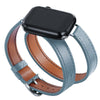 Chic Double Layer Leather Replacement Strap for Apple Watches