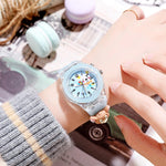 Cartoon Designs Luminous Flashing Lights Silicone Strap Kid's Watches