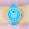 Pretty Smiley Face Dial with Soft Rubber Strap Kids Fashion Watches