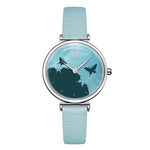 Butterfly Silhouette Dial with Vegan Leather Strap Quartz Watches