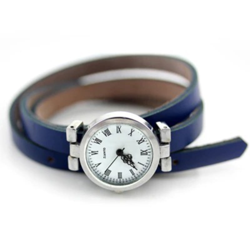 Multi-color Wrap Around Vegan Leather Strap Quartz Watches