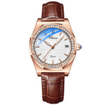 Elegant Fashion Rhinestone Accented Octagonal Case Women's Quartz Watches