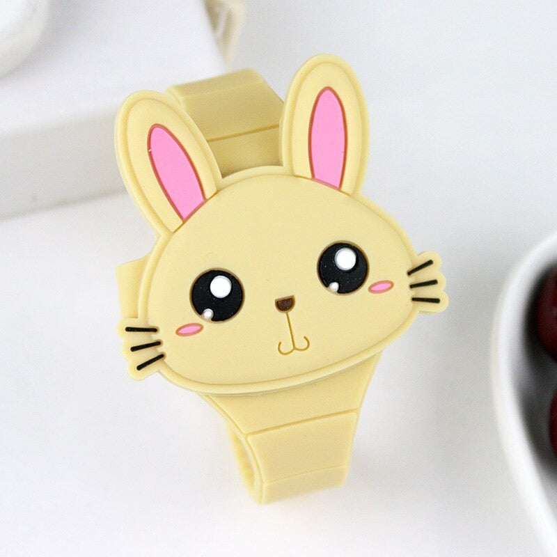 Adorable Cartoon Bunny Silicone LED Digital Watches for Kids