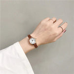 Retro Small Dial with Ultra-thin Vegan Leather Band Quartz Watches