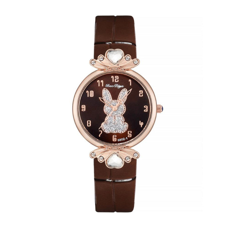 Cute and Glittery Bunny Dial Women's Quartz Watches