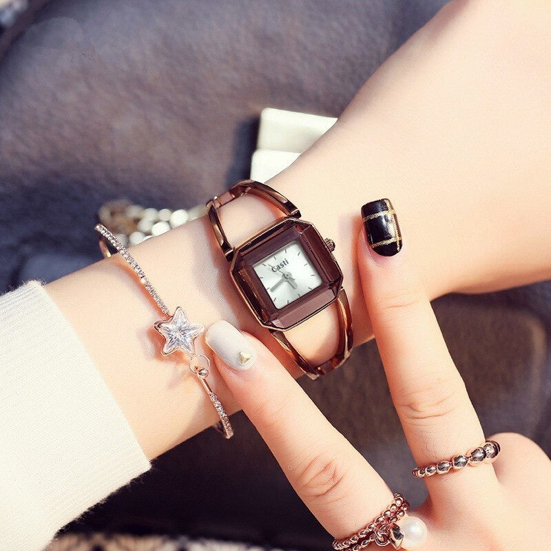 Unique Square Fashion Hollow Strap Quartz Watches